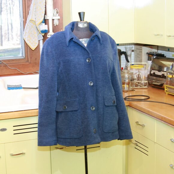 L. L. Bean Women's Fleece Jacket Lined Dress Coat - Picture 1 of 5